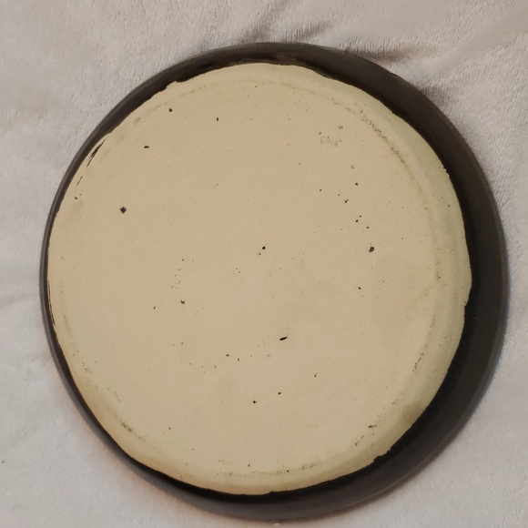 Hand made Pottery butter dish cheese dish blue green coloring - Picture 6 of 6